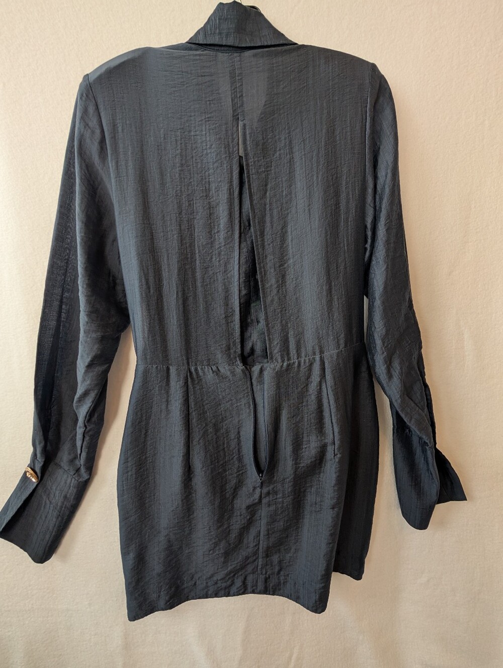 SABINA MUSAYEV Navy Blue Long Sleeve Mini Dress - Size S - Picture 9 of 12
